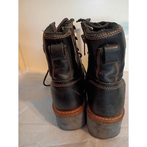 Women's Black Leather Boots - Picture 5 of 13